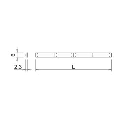 Гъвкава COB LED силиконова лента FLEXYLED UHE6B CSP, дължина 20 метра, ролка, 10 W/m, 3000K, 24VDC