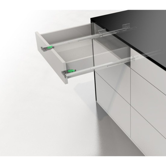 Dynaneo Soft-Close – скрит плъзгач с пълно изтегляне, 30 кг, 250 мм