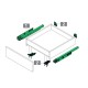 Dynapro Soft-Close 3D – скрит плъзгач с пълно изтегляне, 40 кг, 550 мм