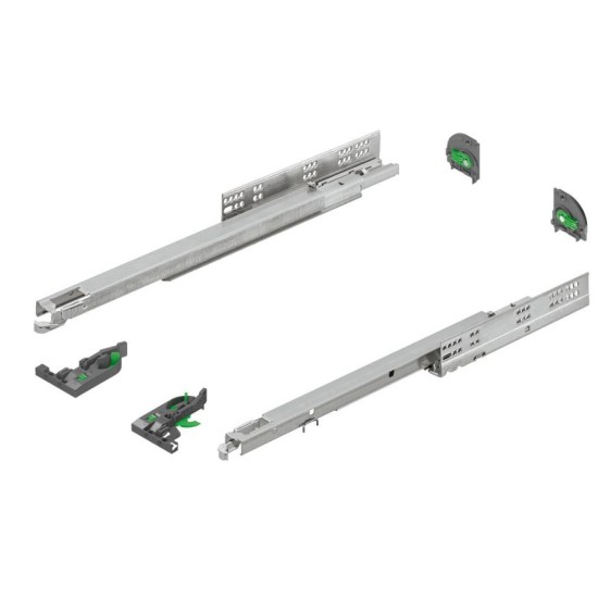 Dynapro Soft-Close 4D – скрит плъзгач с пълно изтегляне, 40 кг, 450 мм