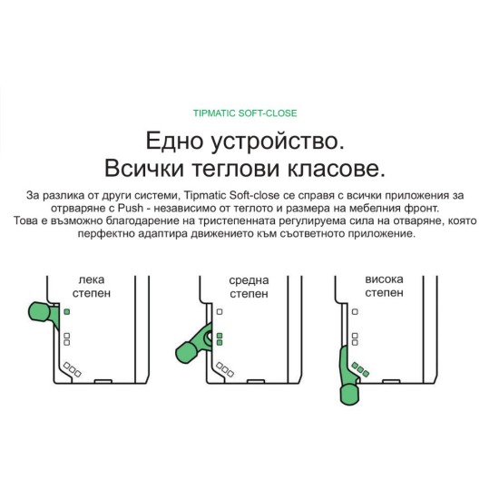 Tipmatic Soft-close за Nova Pro