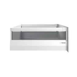 Nova Pro One Crystal с 1 рейлинг и държачи за стъклен панел, 300 мм, бяло, плавно прибиране,40 кг (Без стъкло)