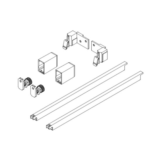 Nova Pro One Комплект правоъгълни рейлинги, бяло, 650mm