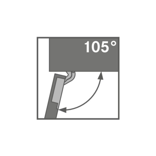 TIOMOS H Невидима панта 105° тъмна (покрит кант, с обратна пружина - пуш панта)