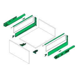 Vionaro V8 Crystal H200, 500 мм, 3D реглаж, плавно прибиране, 40 кг, бяло (без стъкло)