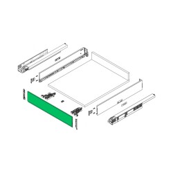 Vionaro V8 Чело за вътрешно чекмедже H89, 1200 mm, бяло