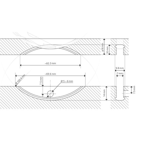 Clamex P-14/10 Flexus разглобяема сглобка с гъвкави позициониращи щифтове (посочената цена е за един комплект мъжко-женско)