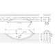 LC P-16 x 11 сглобка за олекотени панели от 19 мм, съединител, адаптер за системата P