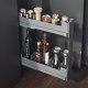 Изтегляща кошница Pinello Inside Spice, за долен ред шкафове, модул 150, дизайн LIRO, комплект с ляво разположени плъзгачи Grass Nova Pro 500, цвят бял
