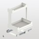 Изтегляща кошница Pinello Inside 300 Sink, за долен ред шкафове, модул 300 Ляв, дизайн LIRO, комплект плъзгачи Grass Nova Pro 500, цвят бял