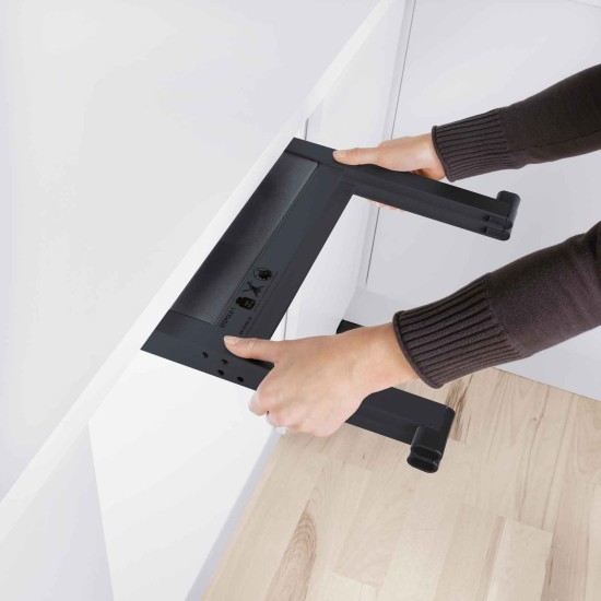 Сгъваема стълба Stepolo 1, алуминий, цвят черен
