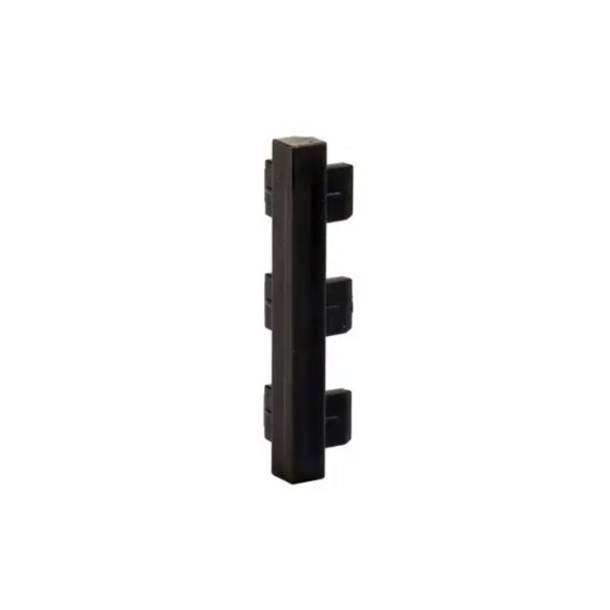 Двупътен съединител за разделител – 60 mm, тъмносив
