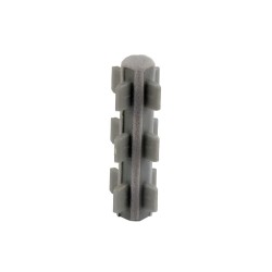 Четирипътен съединител за разделител с велур – 60 mm, сив велур