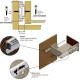 Съчмен плъзгач телескопичен H45 пълно изтегляне, дължина 450 мм, черен